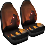 Red Moon Howling Wolf Print Universal Fit Car Seat Covers
