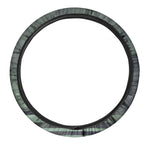 Red Moon Samurai Print Car Steering Wheel Cover