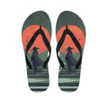 Red Moon Samurai Print Flip Flops