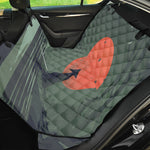Red Moon Samurai Print Pet Car Back Seat Cover