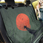 Red Moon Samurai Print Pet Car Back Seat Cover