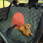 Red Moon Samurai Print Pet Car Back Seat Cover