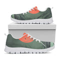 Red Moon Samurai Print White Running Shoes