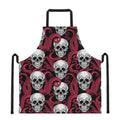 Red Octopus Skull Pattern Print Apron
