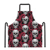 Red Octopus Skull Pattern Print Apron