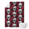 Red Octopus Skull Pattern Print Blanket