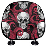 Red Octopus Skull Pattern Print Car Headrest Covers