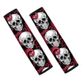 Red Octopus Skull Pattern Print Car Seat Belt Covers