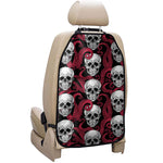 Red Octopus Skull Pattern Print Car Seat Organizers