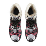 Red Octopus Skull Pattern Print Comfy Boots GearFrost