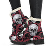 Red Octopus Skull Pattern Print Comfy Boots GearFrost