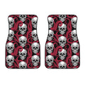 Red Octopus Skull Pattern Print Front Car Floor Mats
