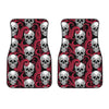 Red Octopus Skull Pattern Print Front Car Floor Mats