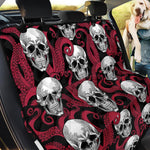 Red Octopus Skull Pattern Print Pet Car Back Seat Cover