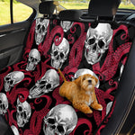 Red Octopus Skull Pattern Print Pet Car Back Seat Cover