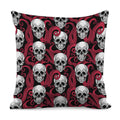 Red Octopus Skull Pattern Print Pillow Cover