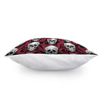 Red Octopus Skull Pattern Print Pillow Cover