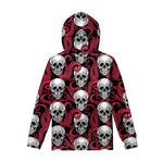 Red Octopus Skull Pattern Print Pullover Hoodie