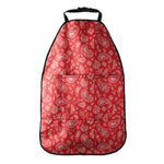 Red Paisley Bandana Pattern Print Car Seat Organizers