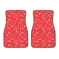Red Paisley Bandana Pattern Print Front Car Floor Mats