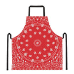 Red Paisley Bandana Print Apron