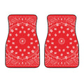 Red Paisley Bandana Print Front Car Floor Mats