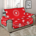 Red Paisley Bandana Print Half Sofa Protector