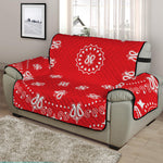 Red Paisley Bandana Print Half Sofa Protector