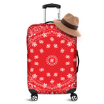 Red Paisley Bandana Print Luggage Cover