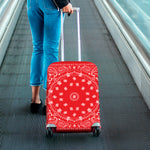 Red Paisley Bandana Print Luggage Cover