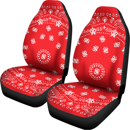 Red Paisley Bandana Print Universal Fit Car Seat Covers