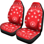 Red Paisley Bandana Print Universal Fit Car Seat Covers