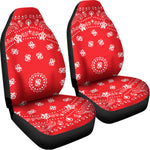 Red Paisley Bandana Print Universal Fit Car Seat Covers