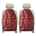 Red Paisley Pattern Print Car Seat Organizers