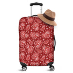 Red Paisley Pattern Print Luggage Cover