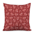 Red Paisley Pattern Print Pillow Cover