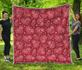 Red Paisley Pattern Print Quilt