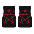 Red Pentagram Symbol Print Front Car Floor Mats