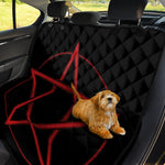 Red Pentagram Symbol Print Pet Car Back Seat Cover
