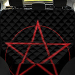 Red Pentagram Symbol Print Pet Car Back Seat Cover