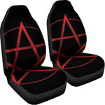 Red Pentagram Symbol Print Universal Fit Car Seat Covers