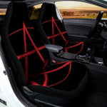 Red Pentagram Symbol Print Universal Fit Car Seat Covers