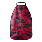 Red Pink And Black Camouflage Print Car Seat Organizers