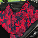 Red Pink And Black Camouflage Print Pet Car Back Seat Cover
