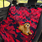 Red Pink And Black Camouflage Print Pet Car Back Seat Cover