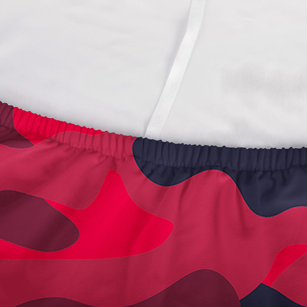 Red Pink And Black Camouflage Print Sofa Cover