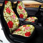 Red Pink Rose Floral Pattern Print Universal Fit Car Seat Covers