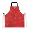 Red Polygonal Geometric Print Apron