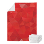 Red Polygonal Geometric Print Blanket