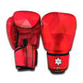 Red Polygonal Geometric Print Boxing Gloves
